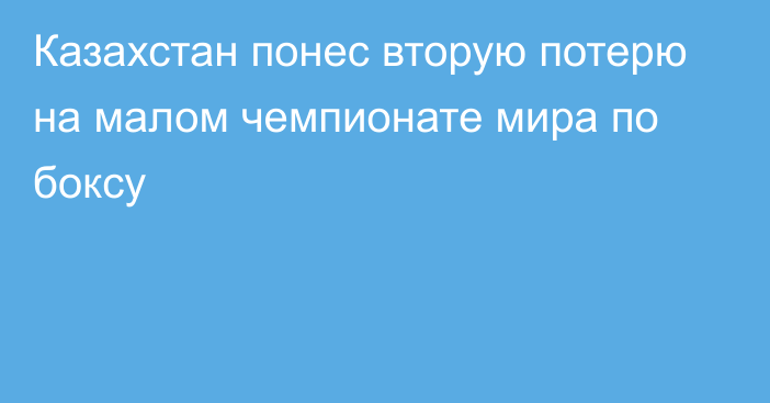 Казахстан понес вторую потерю на малом чемпионате мира по боксу