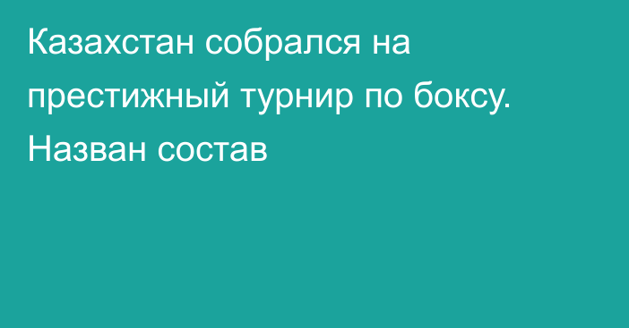 Казахстан собрался на престижный турнир по боксу. Назван состав