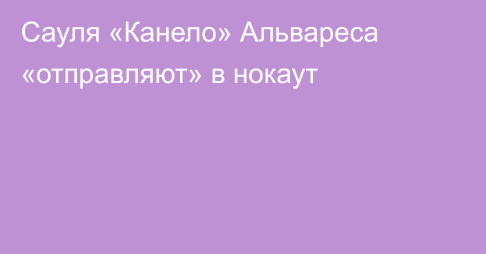 Сауля «Канело» Альвареса «отправляют» в нокаут