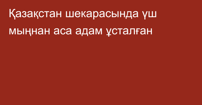 Қазақстан шекарасында үш мыңнан аса адам ұсталған