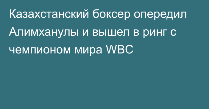 Казахстанский боксер опередил Алимханулы и вышел в ринг с чемпионом мира WBC