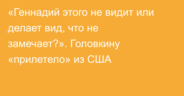 «Геннадий этого не видит или делает вид, что не замечает?». Головкину «прилетело» из США