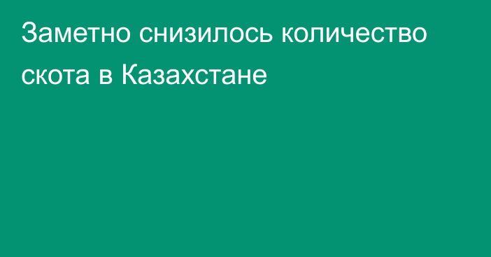 Заметно снизилось количество скота в Казахстане