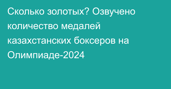 Сколько золотых? Озвучено количество медалей казахстанских боксеров на Олимпиаде-2024