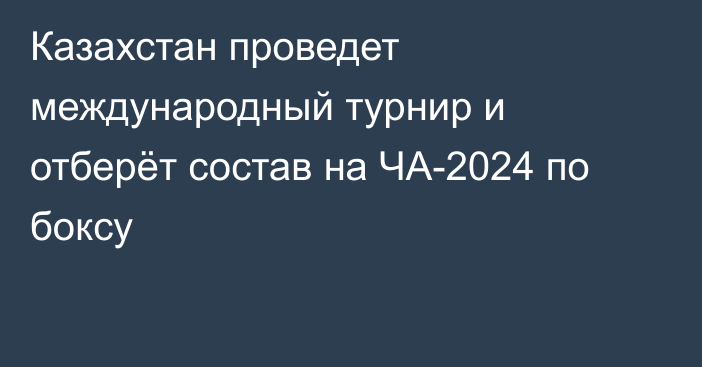 Казахстан проведет международный турнир и отберёт состав на ЧА-2024 по боксу