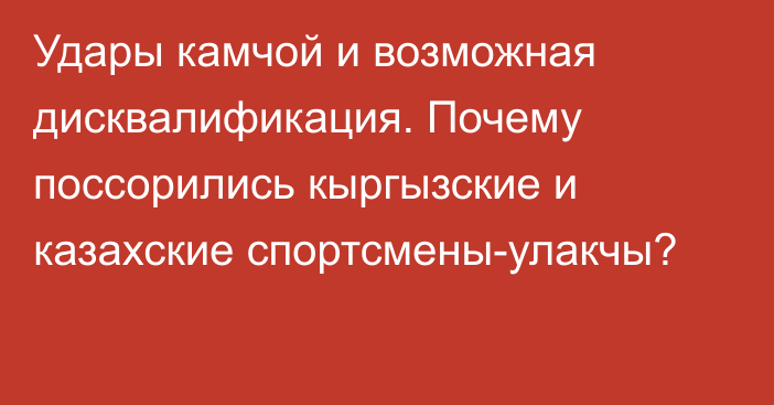 Удары камчой и возможная дисквалификация. Почему поссорились кыргызские и казахские спортсмены-улакчы?