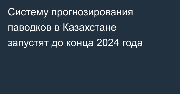 Систему прогнозирования паводков в Казахстане запустят до конца 2024 года