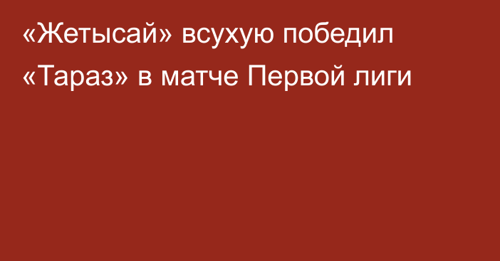 «Жетысай» всухую победил «Тараз» в матче Первой лиги