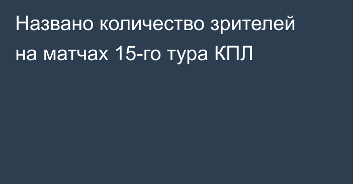 Названо количество зрителей на матчах 15-го тура КПЛ