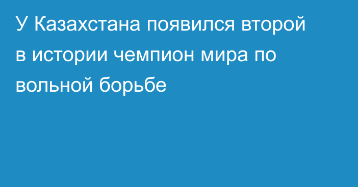 У Казахстана появился второй в истории чемпион мира по вольной борьбе