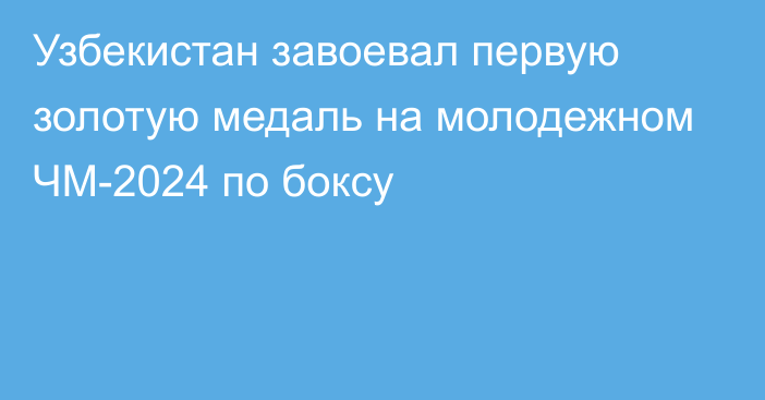 Узбекистан завоевал первую золотую медаль на молодежном ЧМ-2024 по боксу