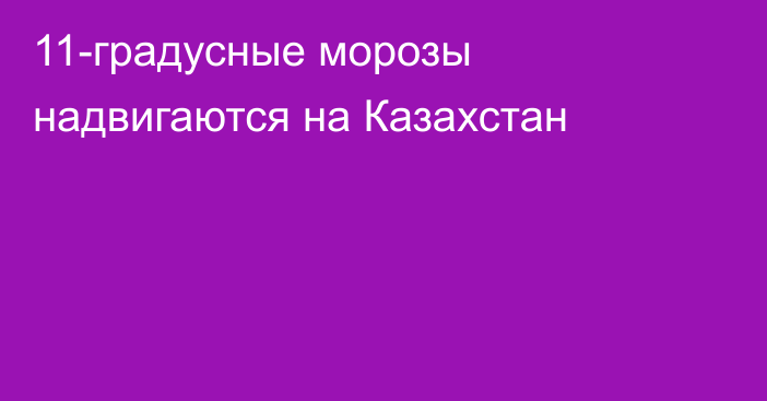 11-градусные морозы надвигаются на Казахстан