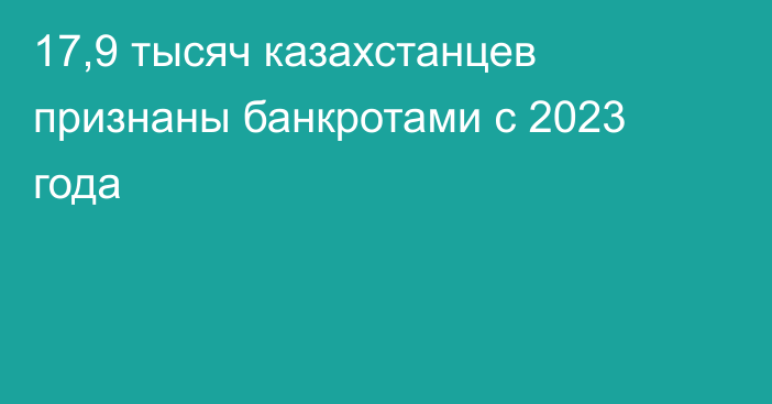 17,9 тысяч казахстанцев признаны банкротами с 2023 года