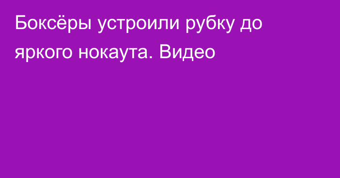 Боксёры устроили рубку до яркого нокаута. Видео