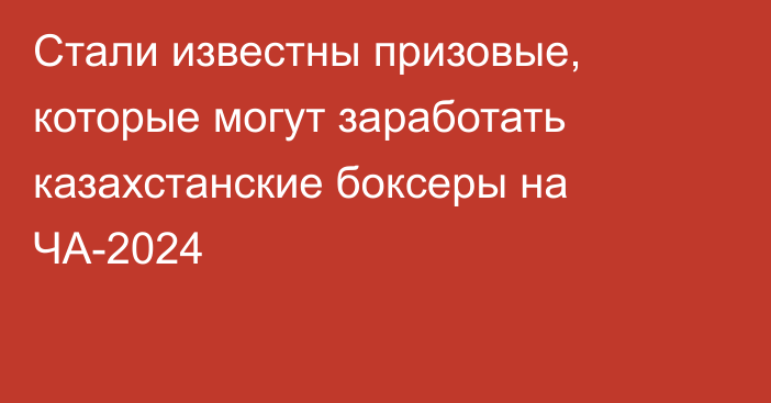 Стали известны призовые, которые могут заработать казахстанские боксеры на ЧА-2024