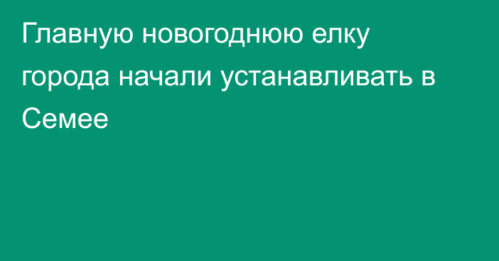 Главную новогоднюю елку города начали устанавливать в Семее 