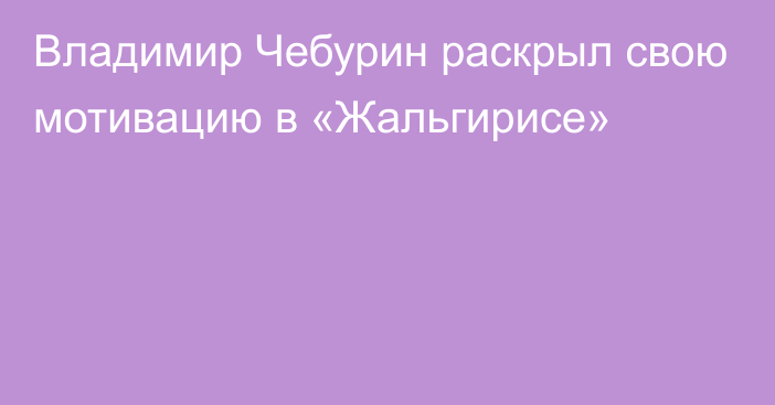 Владимир Чебурин раскрыл свою мотивацию в «Жальгирисе»