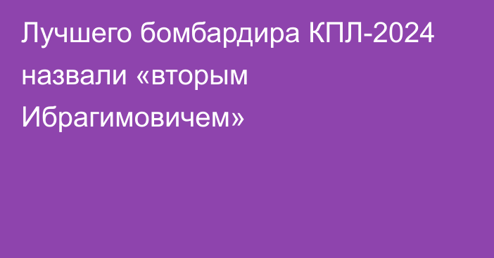 Лучшего бомбардира КПЛ-2024 назвали «вторым Ибрагимовичем»