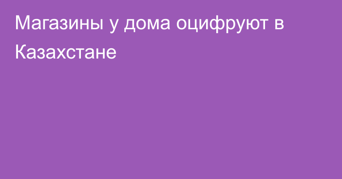 Магазины у дома оцифруют в Казахстане