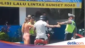 Bule Italia Teriak 'Korupsi!' Saat Ditilang, Insiden Panas di Jalan Gunung Agung, Denpasar