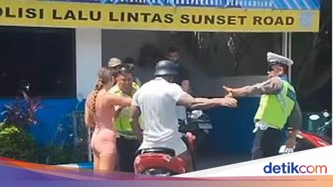 Bule Italia Teriak 'Korupsi!' Saat Ditilang, Insiden Panas di Jalan Gunung Agung, Denpasar
