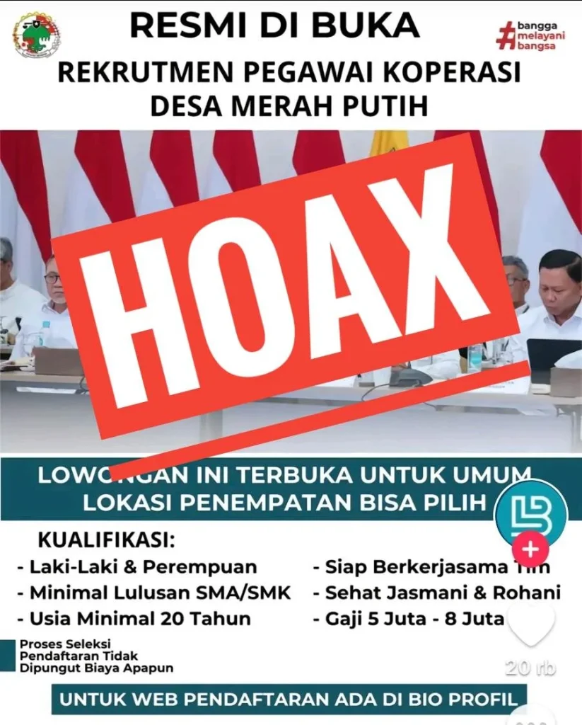 Rekrutmen Besar 2026: 35.476 Lowongan di Koperasi Desa Merah Putih – Segera Daftar! Rekrutmen Besar 2026: 35.476 Lowongan di Koperasi Desa Merah Putih – Segera Daftar!