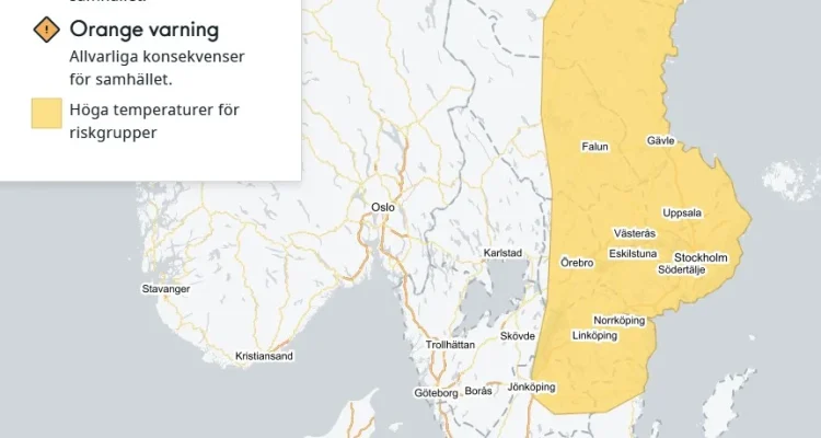 Höga Temperaturer Väntas i Större Delen av Landet